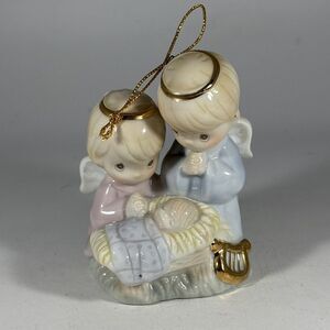 Enesco Precious Moments 1997 Nativity Ornament,‎ Porcelain, Angels & Baby Jesus